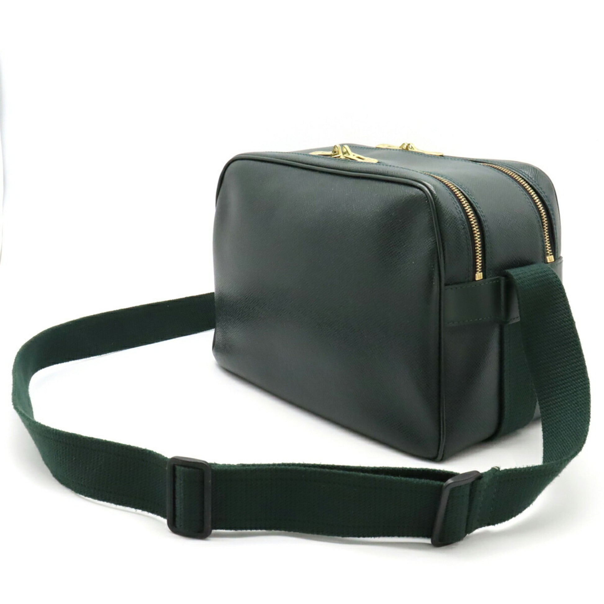 Louis Vuitton Messenger Reporter Bag Taiga PM Dark Green