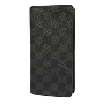 LOUIS VUITTON[3ye5303]Auth  Bifold Long Wallet Damier Graphite Portefeuille Brother N62665