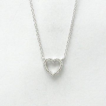 TIFFANY Metro Heart Necklace Platinum Diamond Men,Women Fashion Pendant Necklace [Silver]