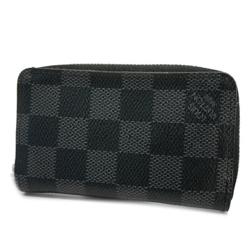 LOUIS VUITTONAuth  Damier Graphite Zippy Coin Purse N63076 Coin Purse/coin Case