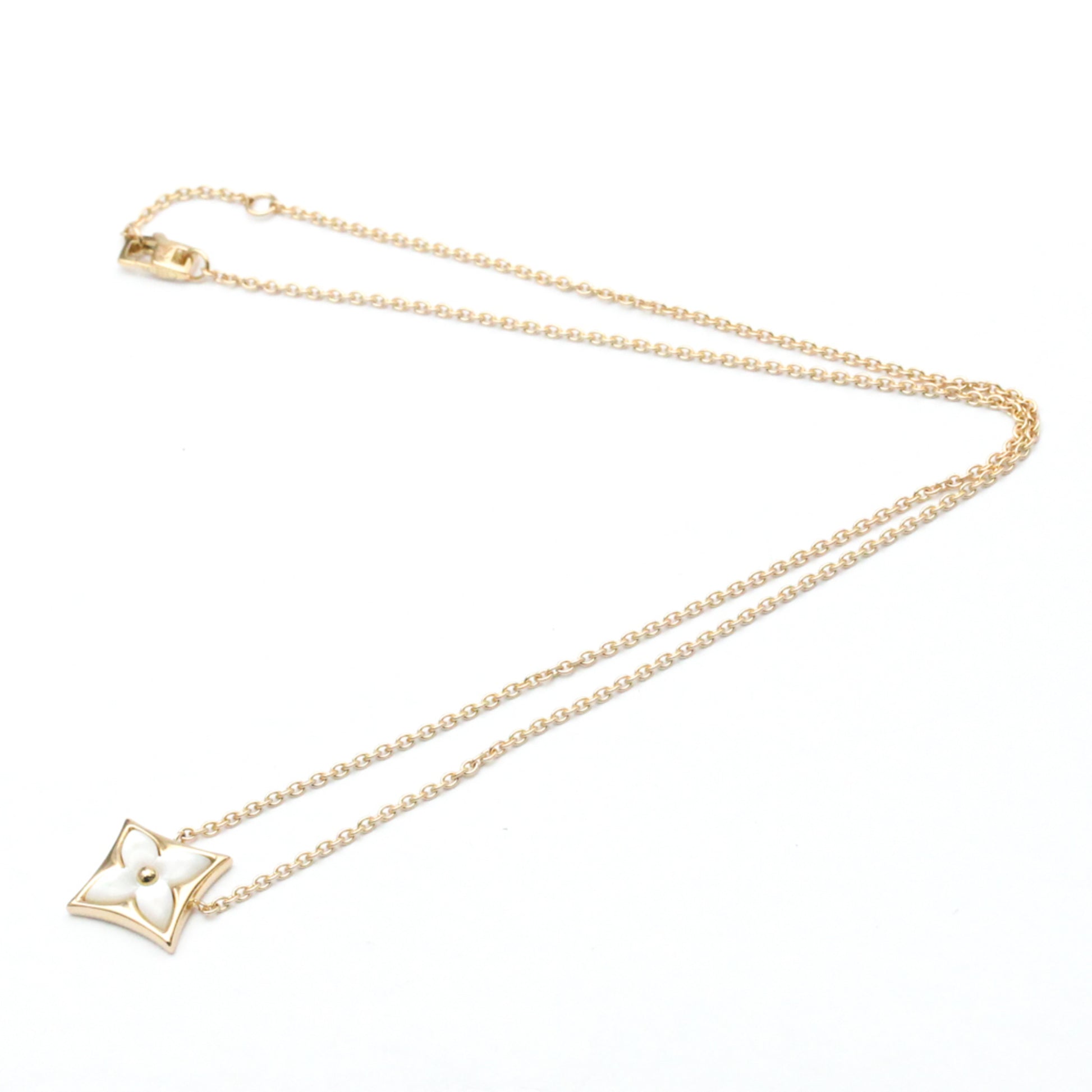 LOUIS VUITTON 18K Pink Gold Diamond Idylle Blossom LV Pendant Necklace  1287571