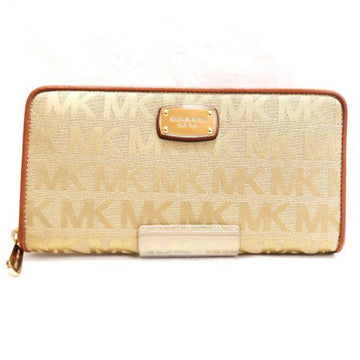 MICHAEL KORS Jet Set MK Signature Round Zip Long Wallet Ladies