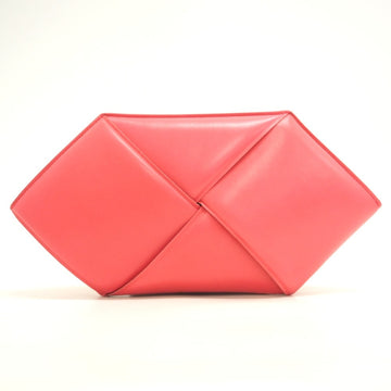 BOTTEGA VENETA Maxi Intrecciato Clutch Bag Pink Women's