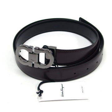 SALVATORE FERRAGAMO Gancini reversible belt / black