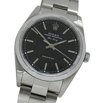 Rolex Oyster Perpetual Air King 14000M Z Watch Men's Automatic AT Stainless SS Silver Black Polished