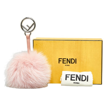 FENDI pon charm volpe key chain pink fur ladies