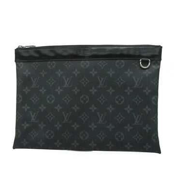 LOUIS VUITTONAuth  Monogram Eclipse Pochette Discovery M62291 Men's Clutch Bag