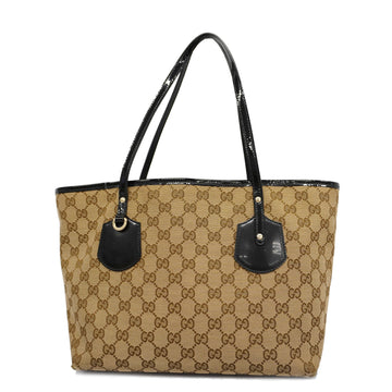 GUCCIAuth  GG Canvas Tote Bag 211976 Women's Canvas Tote Bag Beige,Black