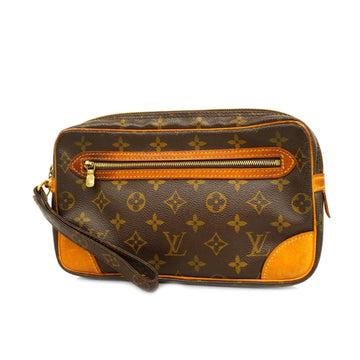 LOUIS VUITTON Clutch Bag Monogram Marly Dragonne GM M51825 Brown Men's