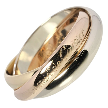 CARTIER Trinity No. 15.5 Ring 8.76g K18 Gold x YG PG WG Women's