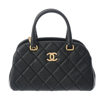 CHANEL Matelasse Bag Black Tone AS3893 Women's Caviar Skin Handbag