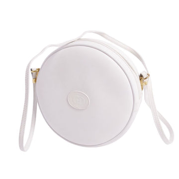 GUCCI bag shoulder interlocking calf leather ladies white