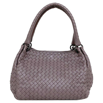 BOTTEGA VENETA Handbag Purple Gray Intrecciato Leather  Tote Bag Dull Color Women's