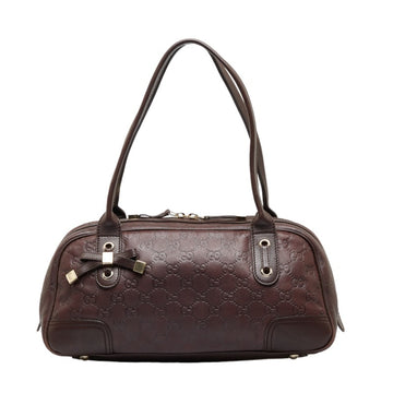 GUCCIsima Princy Handbag Shoulder Bag 161720 Brown Leather Ladies