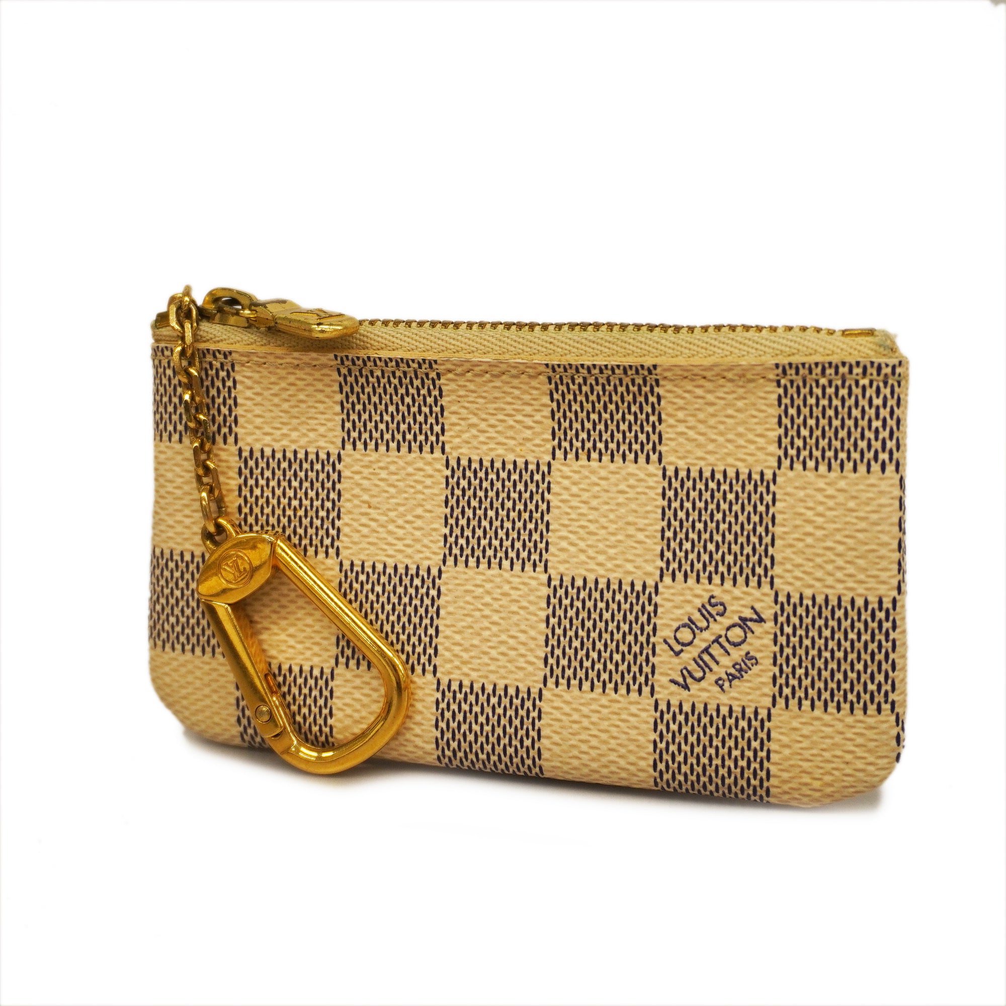 LOUIS VUITTONAuth Damier Azur Pochette Cle N62659 Men