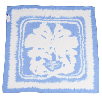 HERMES scarf muffler carre wash 90 BRIDES de GALA WASH silk 100% ladies light blue white