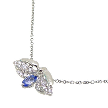 TIFFANY Pt950 Paper Flower Firefly Women's Necklace Platinum
