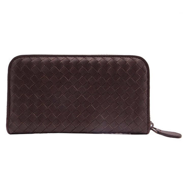 BOTTEGA VENETA BOTTEGAVENETA Wallet Women's Men's Long Leather Intrecciato Brown 114076 Cool Chic