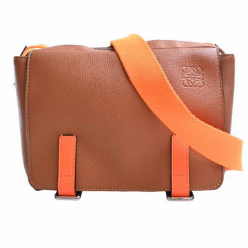 LOEWE leather military bag XS shoulder brown orange ladies