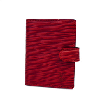 LOUIS VUITTONAuth  Epi Notebook Cover Agenda Mini R20077 Castilian Red