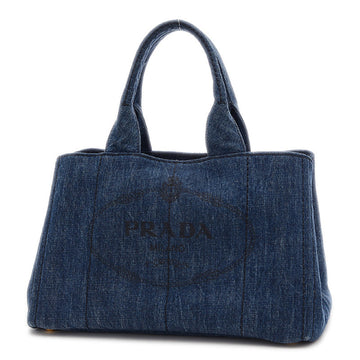 Prada Canapa Tote Bag Denim Blue B1877B