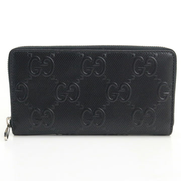 GUCCI Zip Around Emboss 625558 1W3AN 1000 Long Wallet Round Leather Unisex