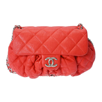 CHANEL Chain Around Red Women's Calf Shoulder Bag