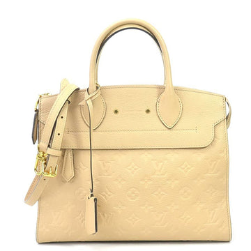 LOUIS VUITTON Handbag Shoulder Bag 2Way Monogram Empreinte Pont Neuf MM Dune Leather Women's M41750