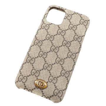 GUCCI iPhone 11 Pro Max Case GG Supreme Beige PVC 625714 Women's Men's Smartphone IPHONE