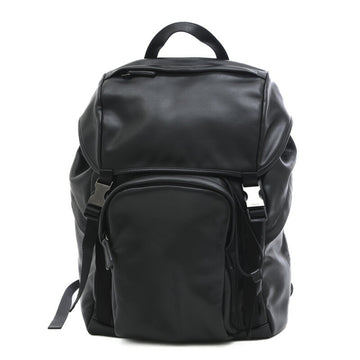 PRADA Backpack Rucksack All Leather Black 2VZ135