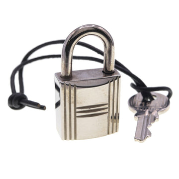 HERMES Cadena Silver Metal Key Padlock Ladies Men's