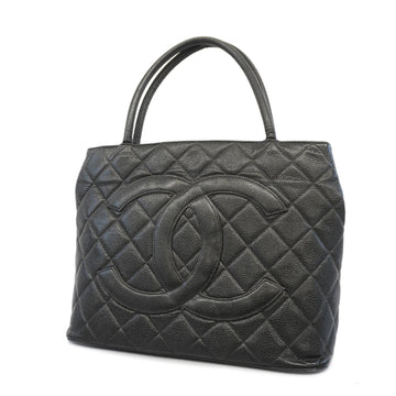 Chanel Caviar Skin Reprint Tote Women's Caviar Leather Handbag,Tote Bag Black