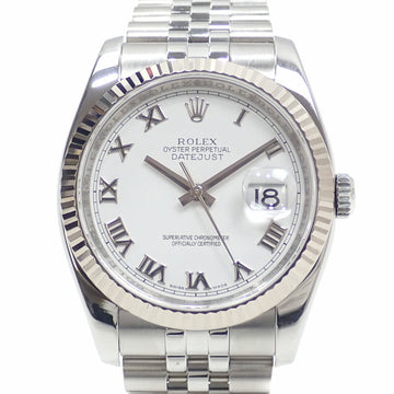 Rolex Datejust men's 116234 automatic M serial made around 2007-2008 SS WG watch self-winding mechanical white gold