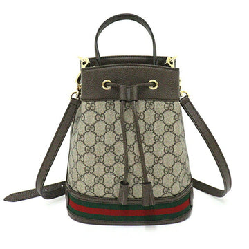 Gucci Ophidia GG Small Bucket Bag 2way Handbag Shoulder 550621 Brown Green Red