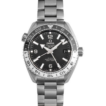 OMEGA Seamaster Planet Ocean Co-Axial Master Chronometer GMT 600M SS Men's Automatic Watch Black Dial 215.30.44.22.01.001