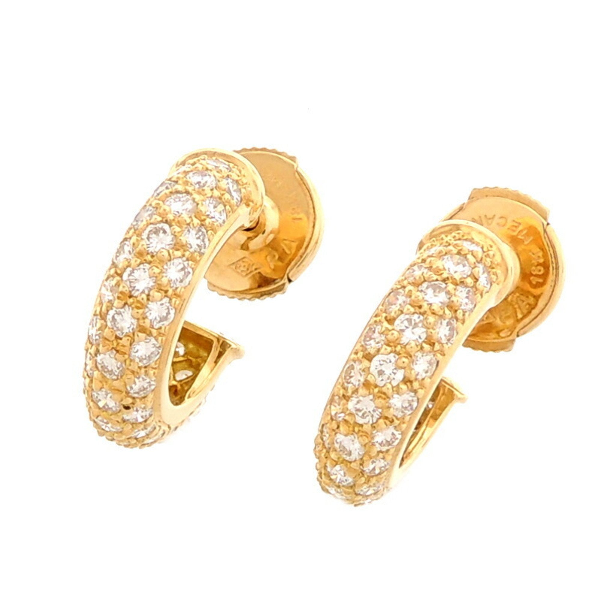 Cartier diamond hot sale hoop earrings