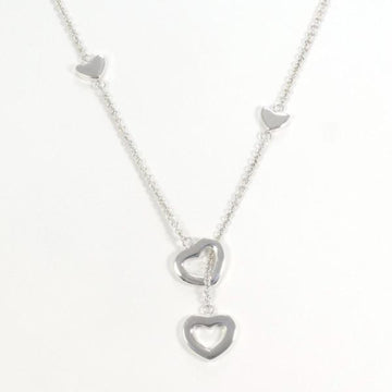 TIFFANY heart link lariat silver necklace bag total weight about 8.7g 47cm jewelry
