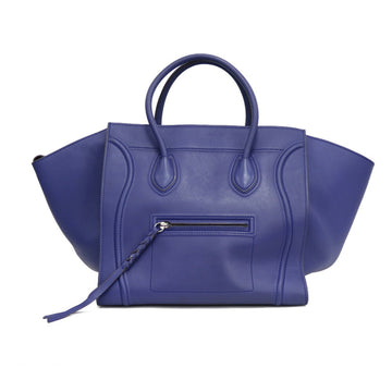 Celine Handbag Phantom Shoulder Bag Luggage Blue Indigo Ladies