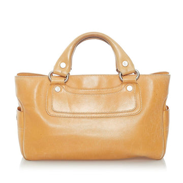 Celine Boogie Handbag Beige Leather Ladies CELINE