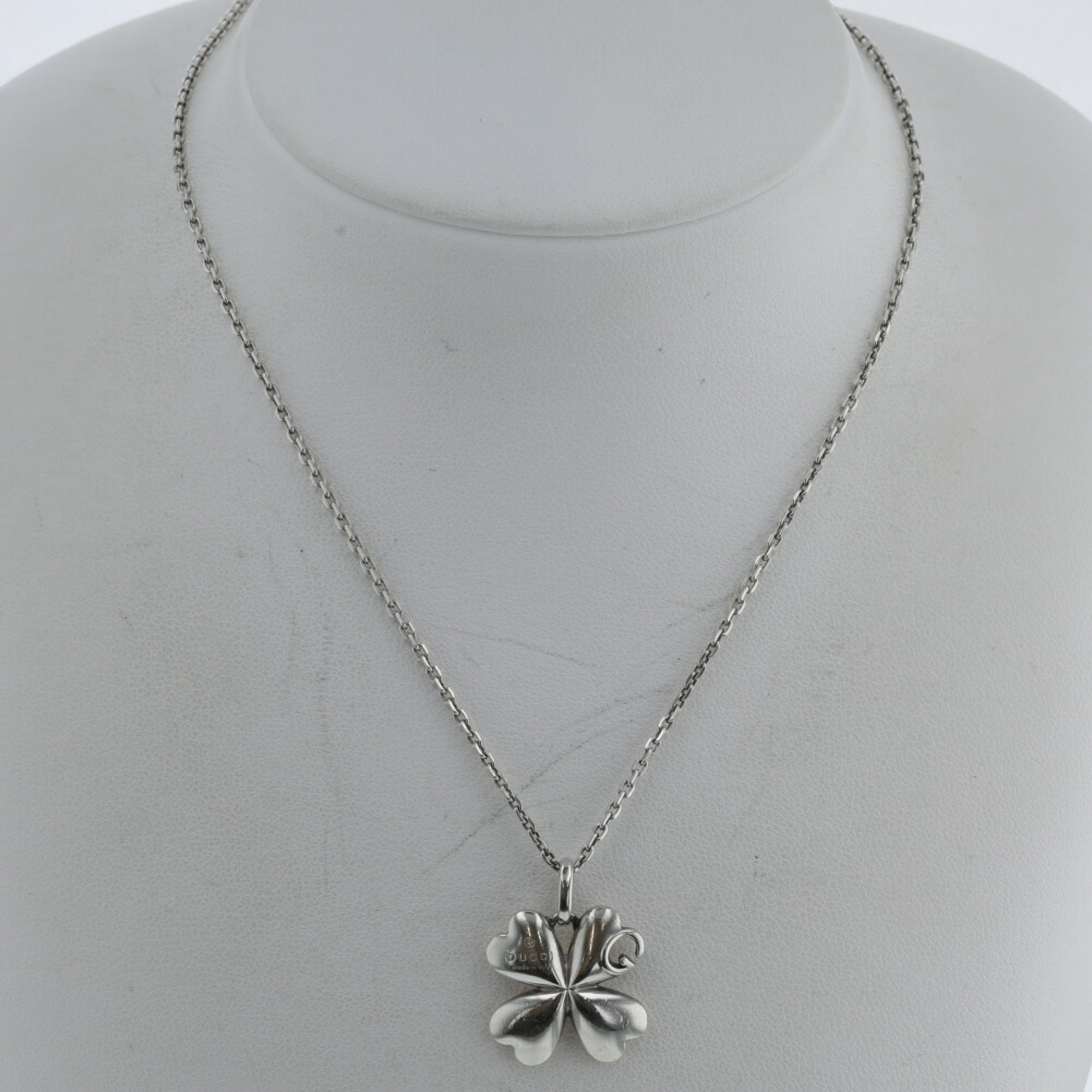 Gucci four store leaf clover necklace