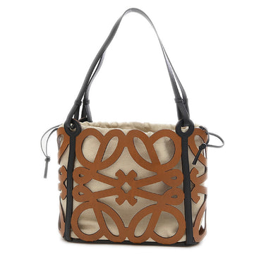 Loewe Anagram Cutout Small Tan Handbag Calf/Canvas A821Q05X01