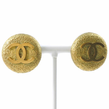 CHANEL Coco Mark Gold Plated 95P Women's Earrings