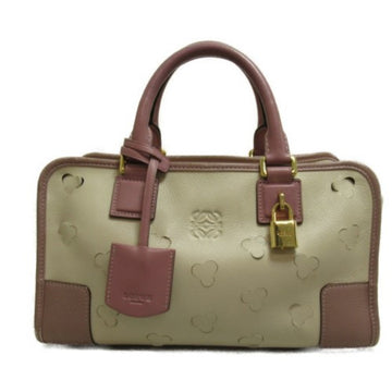 LOEWE amazona28 limited handbag Pink Off White leather