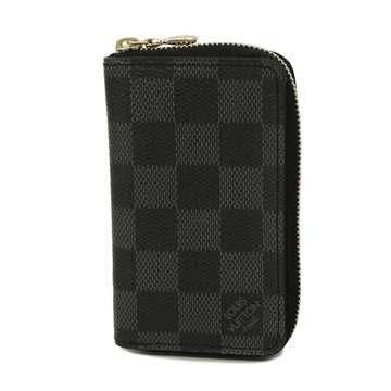 LOUIS VUITTONAuth  Damier Graphite Zippy Coin Purse N63076