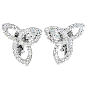 HARRY WINSTON Lily Cluster Earrings Diamond Marquise Pt950 EADPMQRFLC