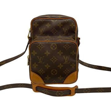 LOUIS VUITTON Vintage Amazon Monogram Leather Genuine Mini Shoulder Bag Pochette Brown