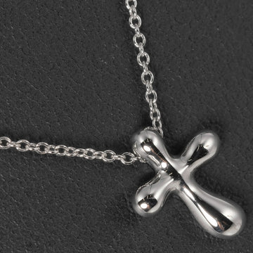 TIFFANY Small Cross Necklace 3.88g Pt950 Platinum &Co.