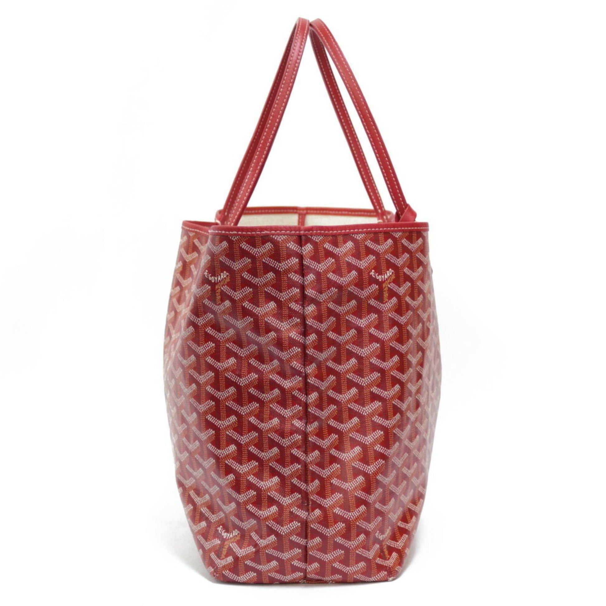 The Coveted Goyard Saint-Louis PM Tote bag in Red canvas and leather, SHW  at 1stDibs