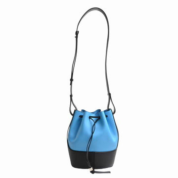 LOEWE Leather Anagram Balloon Small Shoulder Bag 326.76AC31 Blue/Black