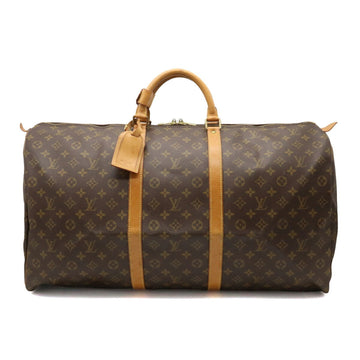 Keepall 55 Bandoulière, Used & Preloved Louis Vuitton Travel Bag, LXR USA, Brown